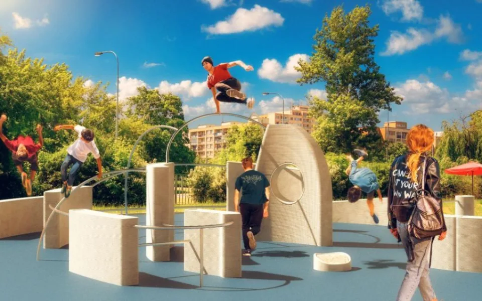 V Praze vznikne unikátní parkourové hřiště. Bude vyrobeno 3D tiskem z recyklovaného betonu