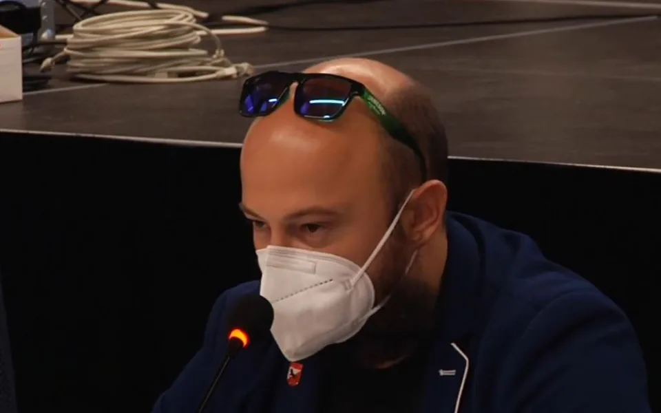 Vilém Čáp na zastupitelstvu.