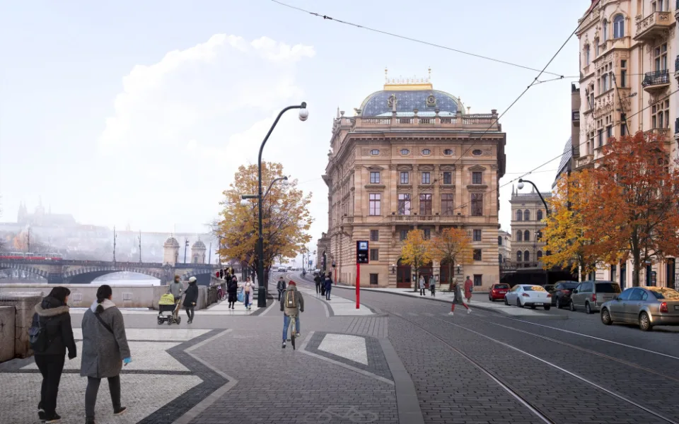 Praha chystá další úpravy Smetanova nábřeží, které by omezilo provoz aut