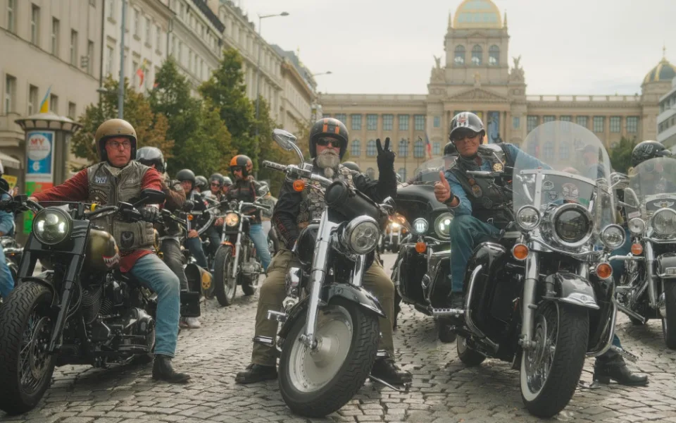 Fotogalerie: Prahou projely stovku motorkářů