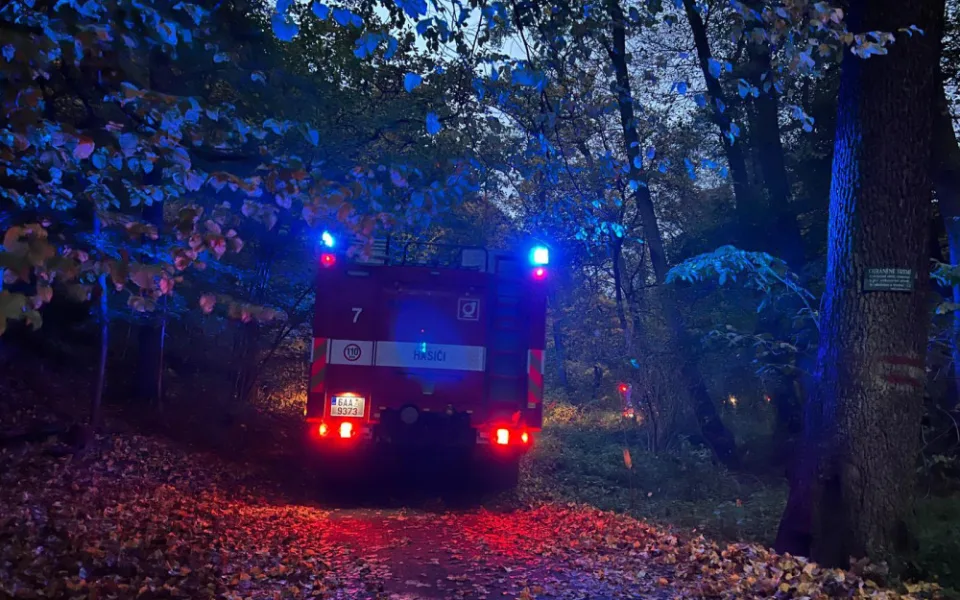 V Divoké Šárce uvízli lidé na skále, hasiči je zachránili