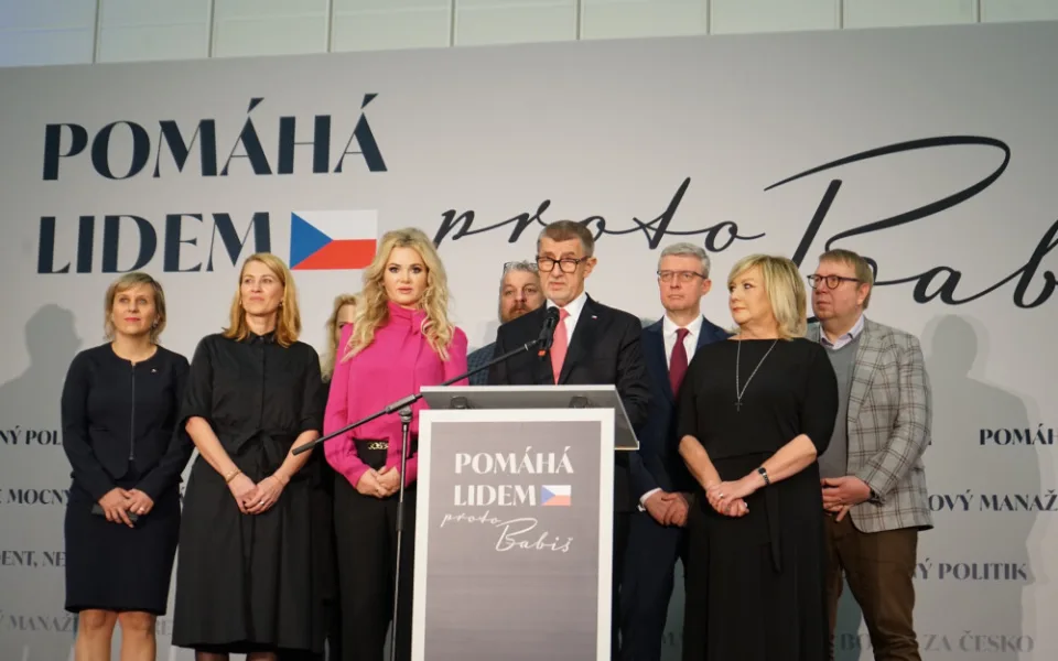 Andrej Babiš ve štábu.