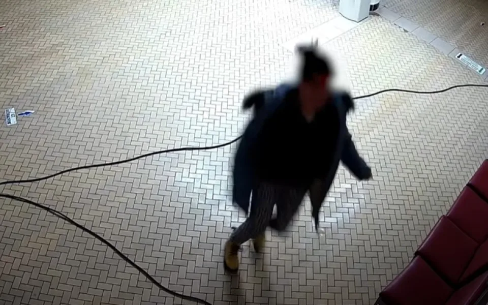 VIDEO: Žena vzteky prokopla skleněné dveře v nemocnici. Může jít na rok do vězení