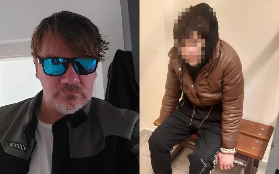 Michal Hrůza a mladík podezřelý ze spáchání trestných činů výtržnictví a ublížení na zdraví.