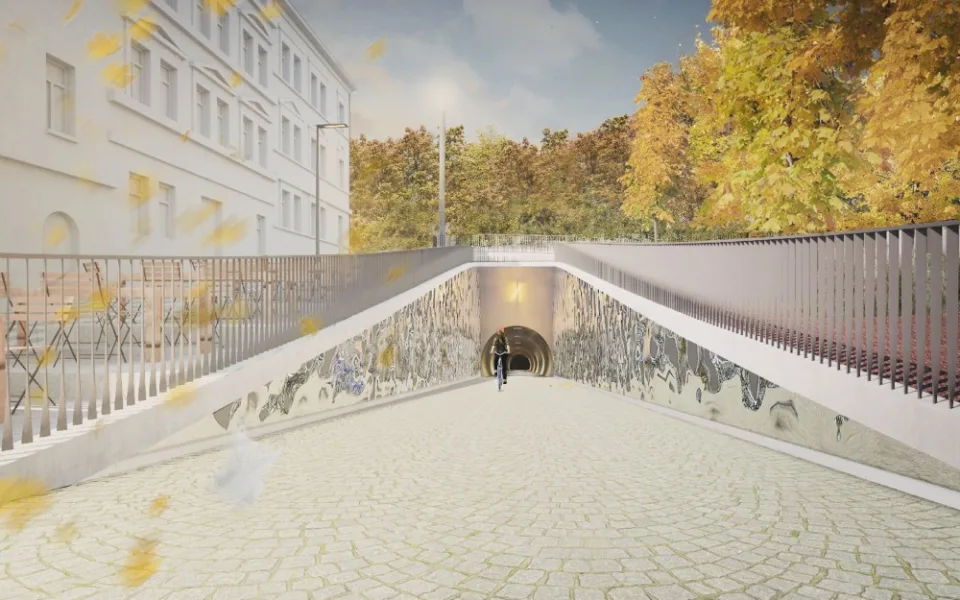 Vyústění tunelu na Žižkově budou zdobit světelné prvky se zrcadly