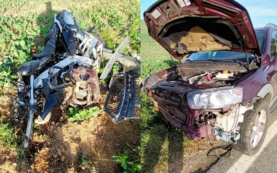 Motorkář dostal smyk a zemřel po srážce s autem v protisměru