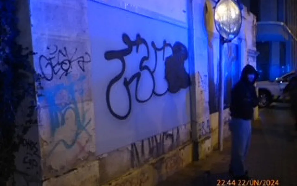 Vandala přistihly při činu hned dvě policejní hlídky najednou
