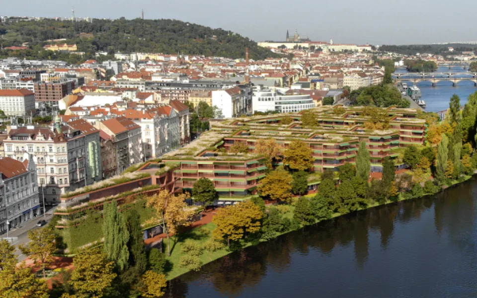 VIZUALIZACE: Na smíchovském břehu Vltavy postaví byty, zmizí sportoviště. Praha schválila změnu územního plánu