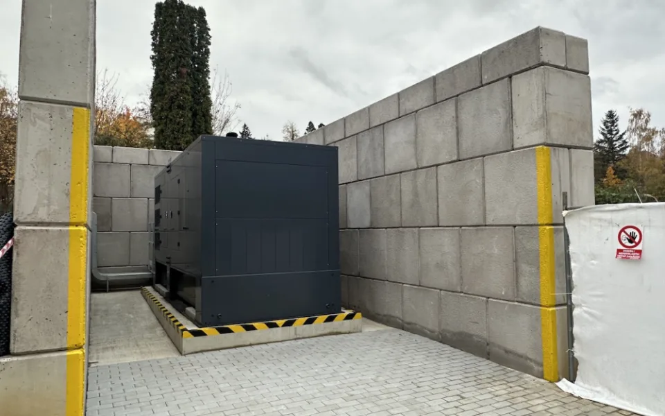 Generátor vodojemu na Brusce.
