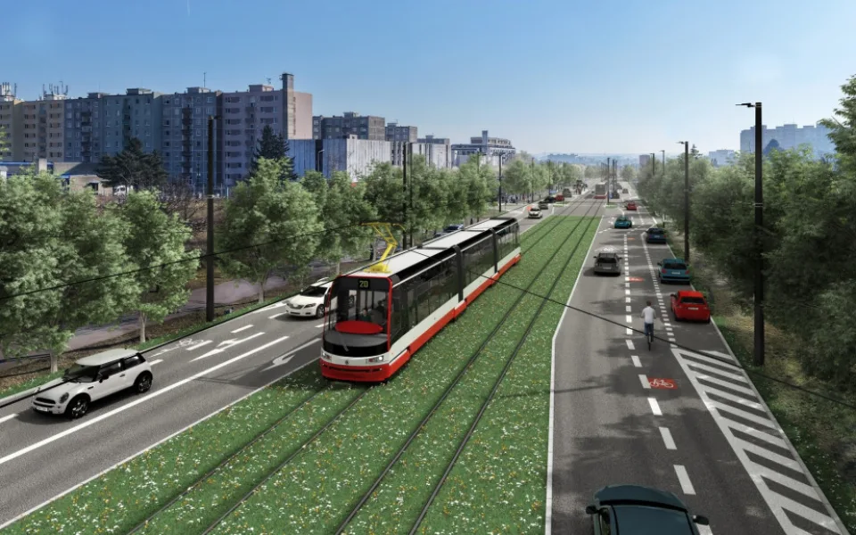Stavba tramvajové tratě Libuš - Nové Dvory začne asi příští rok, dopravní podnik má povolení.