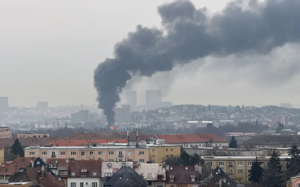 Požár v Michli, foto: x/blickyn