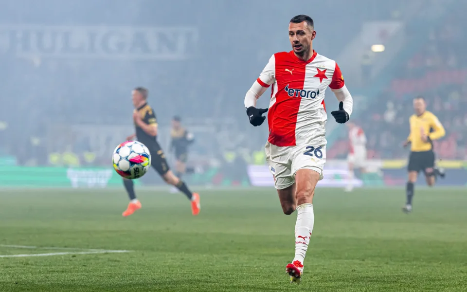 Slávisté porazili Baník 1:0. Jedinou branku zajistil v osmé minutě David Zima