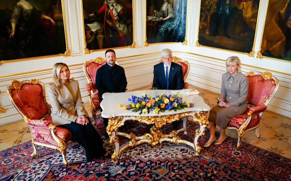FOTOGALERIE: Prezident Pavel přijal na Hradě Zelenského při slavnostním ceremoniálu