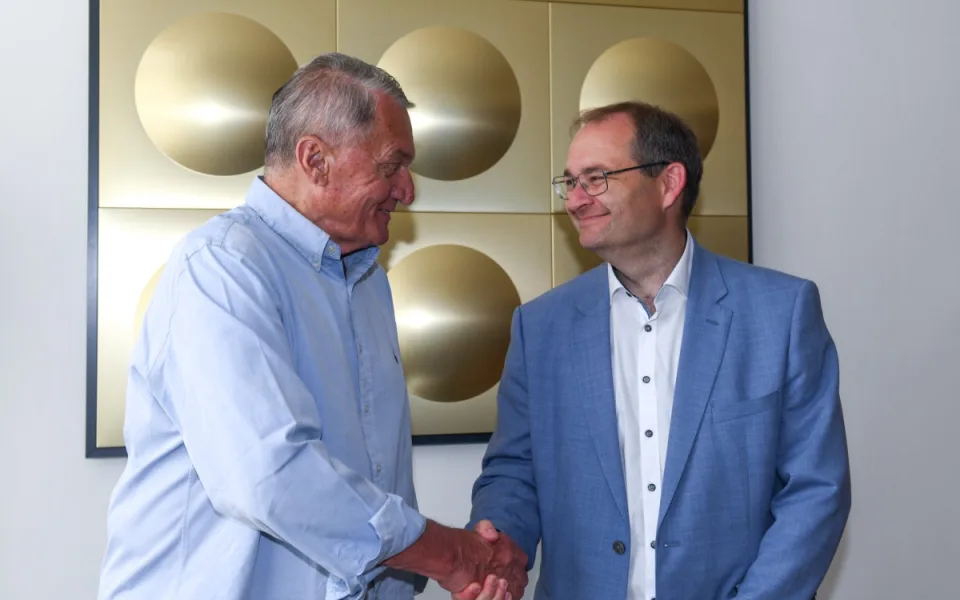 Primátor Bohuslav Svoboda s Tomášem Havlem.