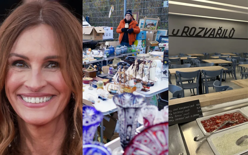 PROSINEC 2025: Julia Roberts v sekáči, návštěva největšího blešáku a návrat slavné jídelny