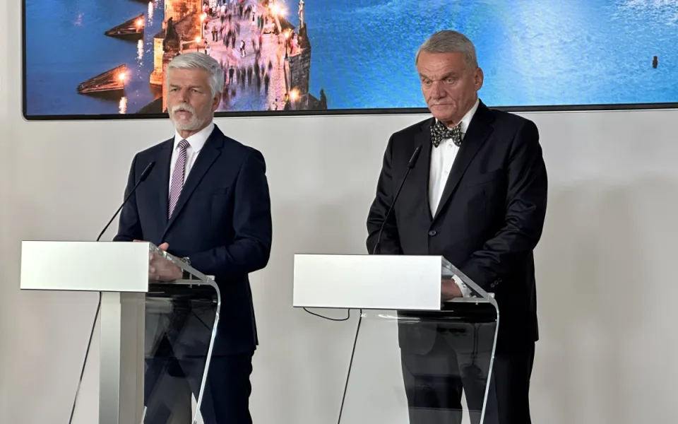 Petr Pavel s primátorem Bohuslavem Svobodou v roce 2023.