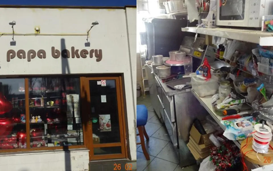V pekárně si starost s úklidem nedělali.