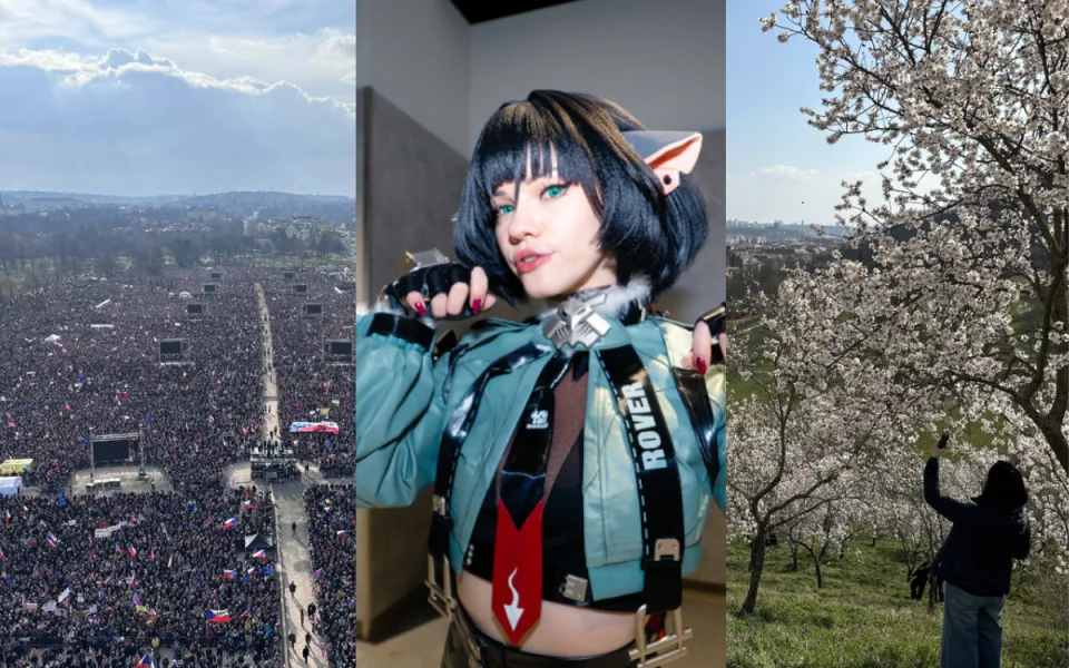 Demonstrace na Letné, návštěva Comic-Conu a rozkvetlý Petřín