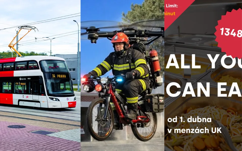 Dvoupatrová tramvaj, létající hasič, bezedná menza