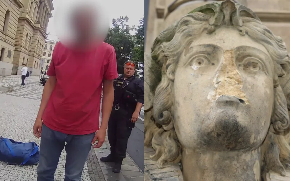 Muž skončil v poutech.