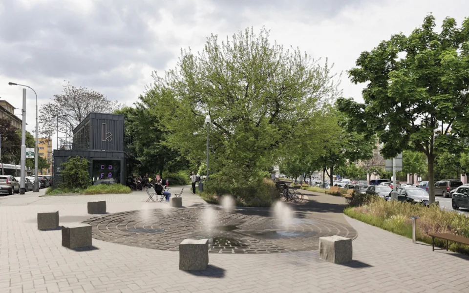 Ortenovo náměstí se promění, rozšíří park a postaví vodní prvek
